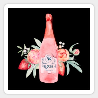 Cheers! Rosé with Peonies and Strawberries Magnet